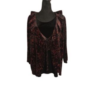 Notations Women's Size 1X Velvet Blouse